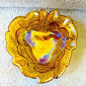 Rainbow brown crystal bowl